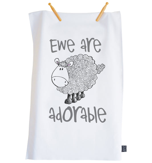 Ewe are adorable tea towel
