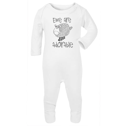 Ewe are adorable Babygrow grey