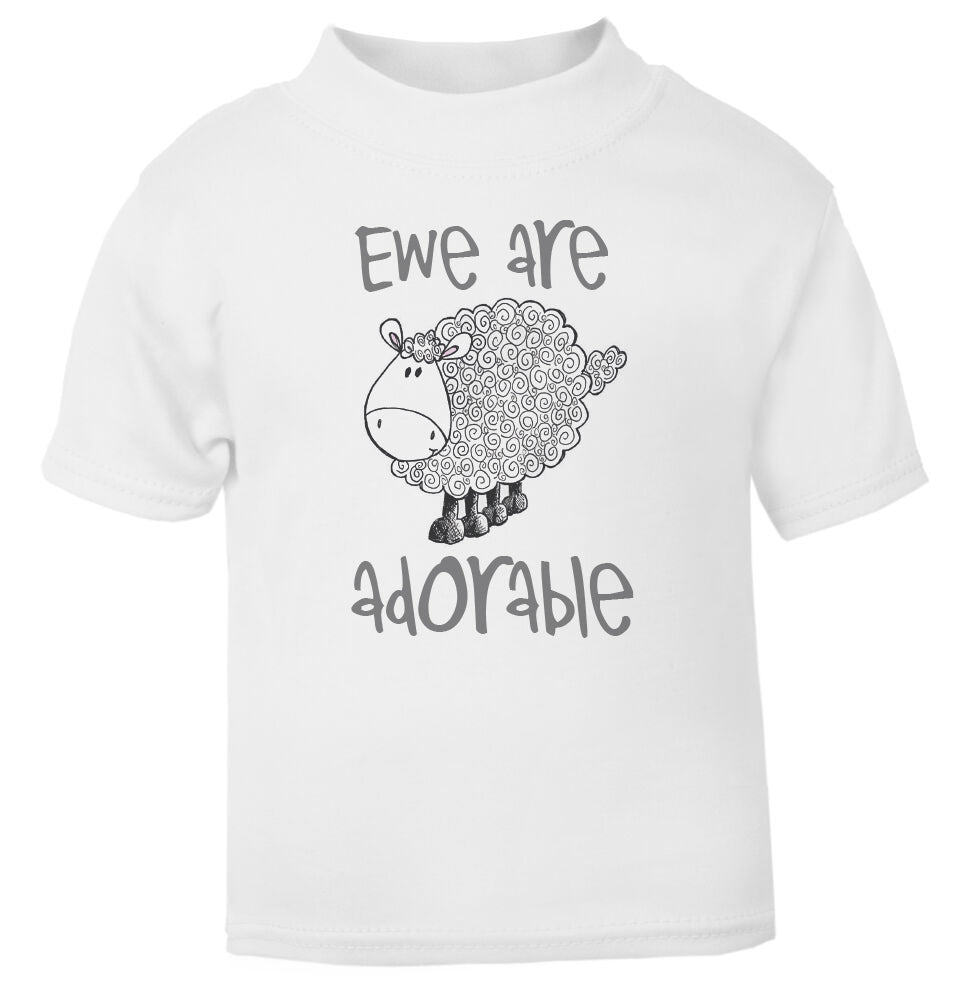 Ewe are adorable Toddler T Shirt grey