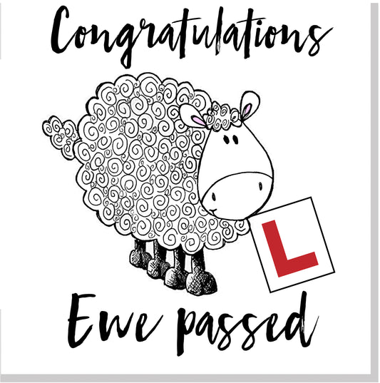 Congratulations ewe passed square card