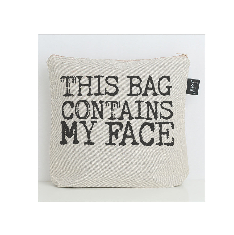 This bag contains my face wash bag - Jola Designs