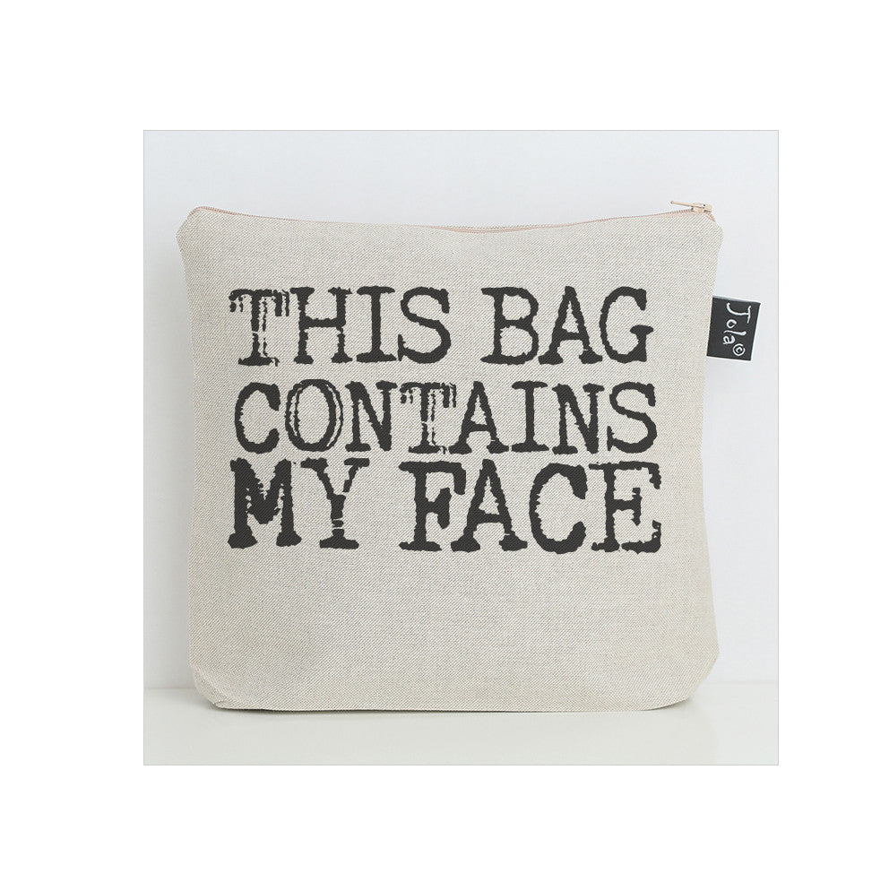 This bag contains my face wash bag