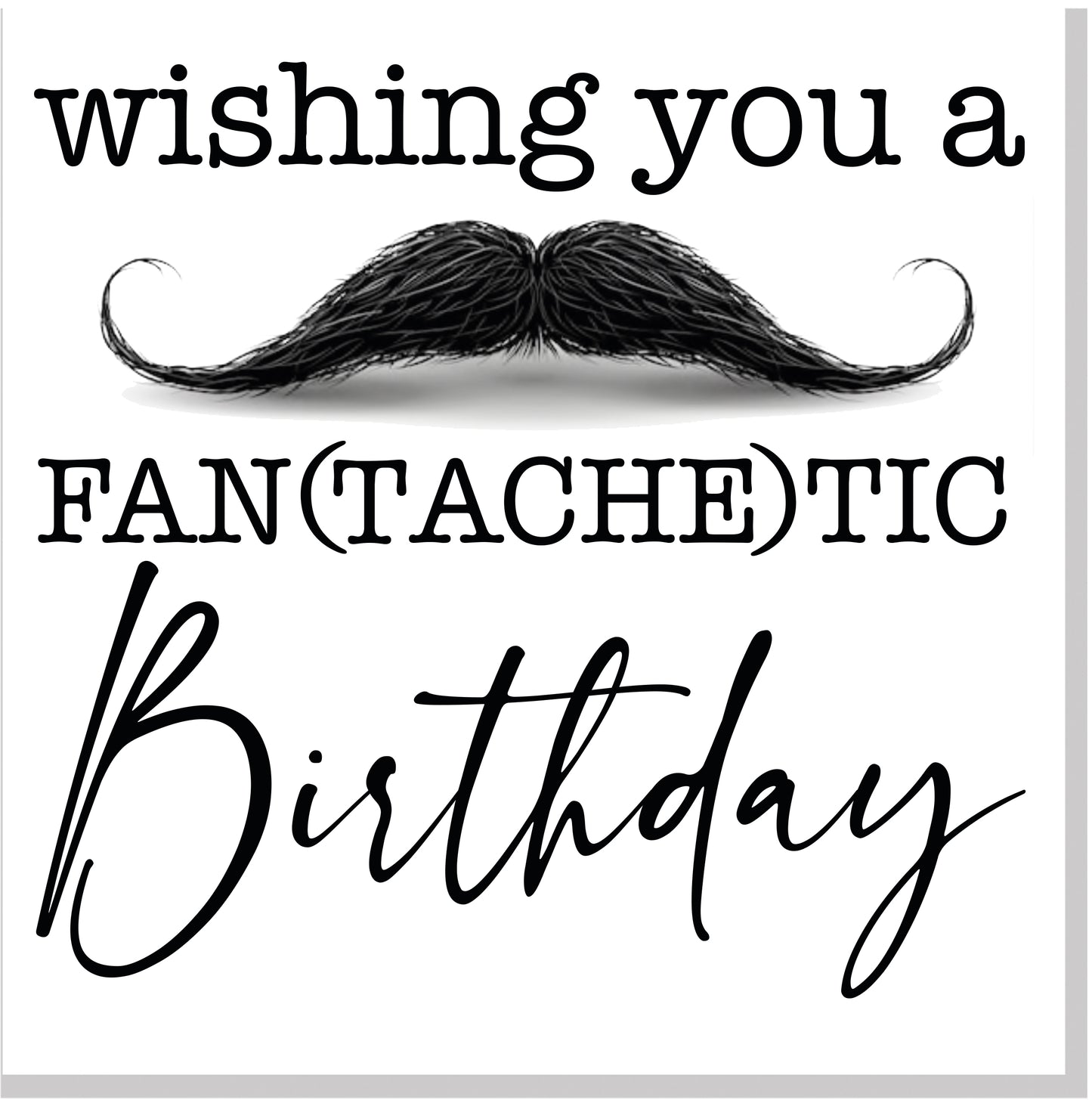 Moustache Happy Birthday square card