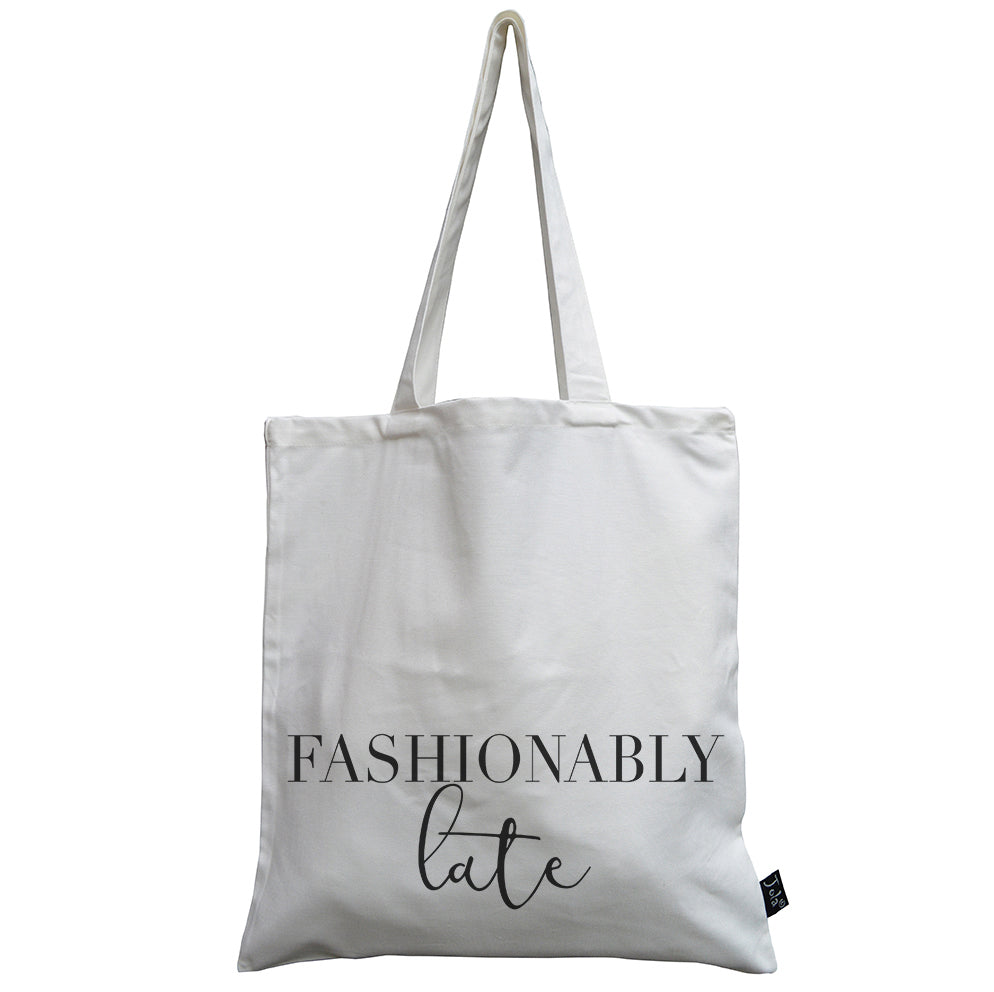 Fashionably Late canvas bag