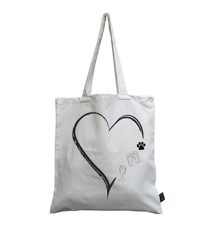 Personalised Mummy Favourites Heart canvas bag - Jola Designs