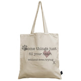Fill your heart canvas bag