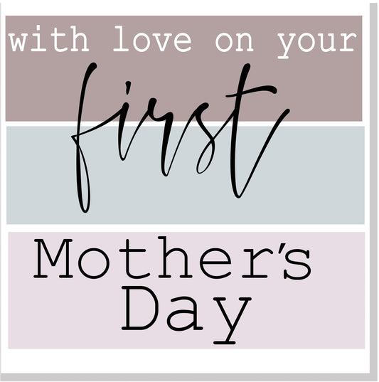 First Mother's Day pastel square card