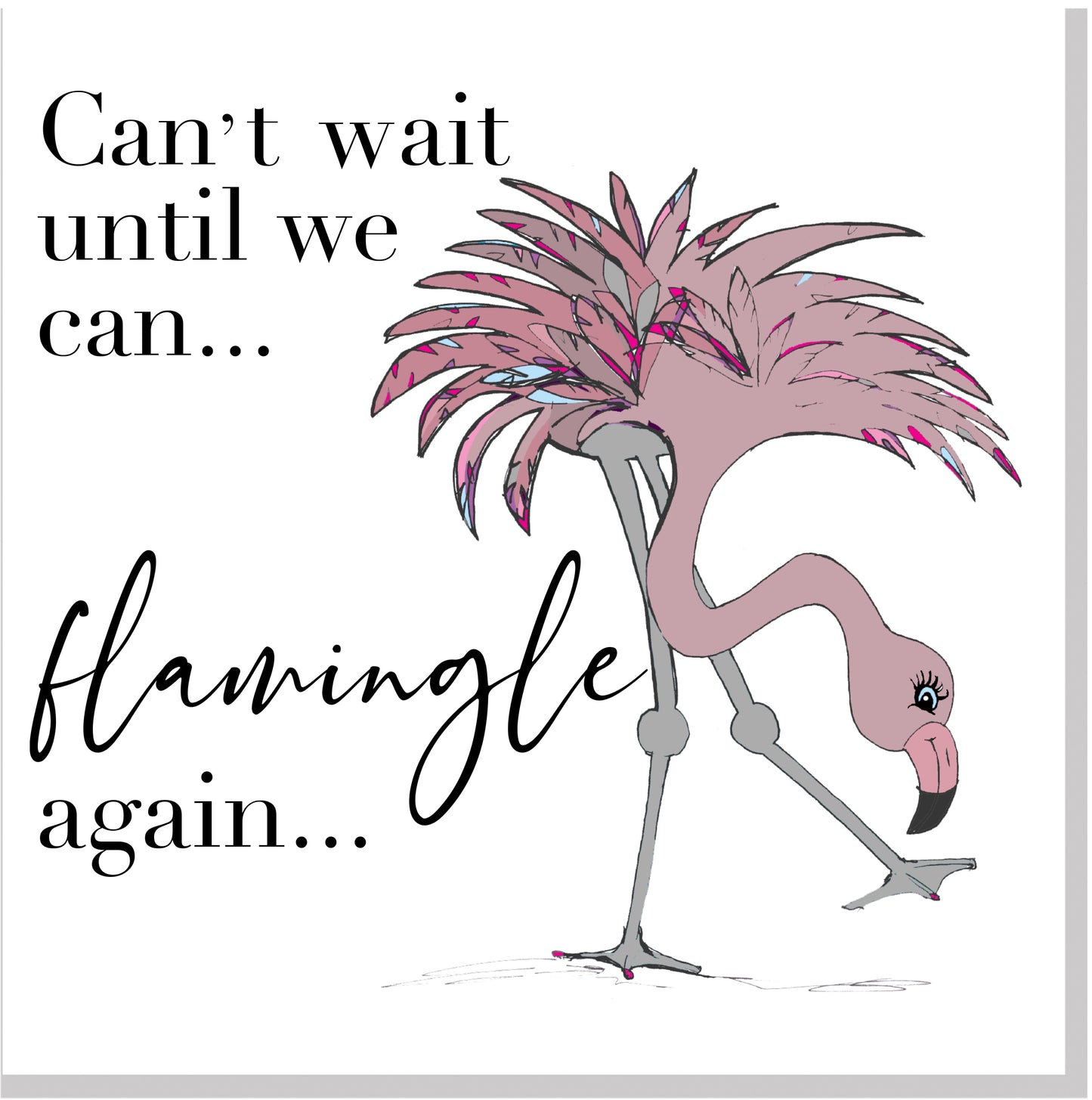 Flamingle... square card