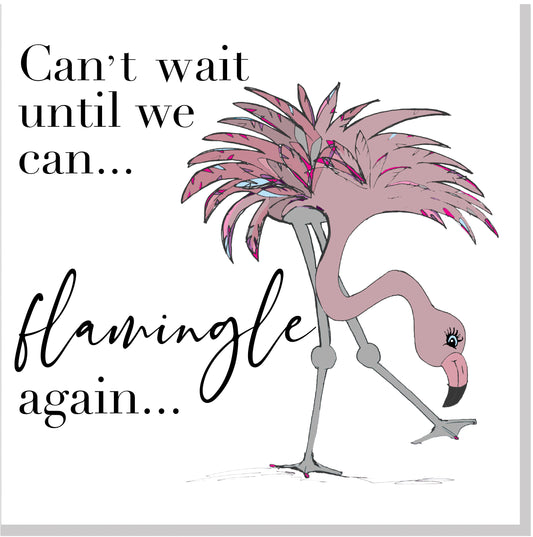 Flamingle... square card