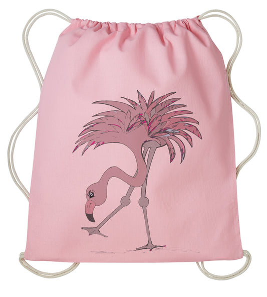 Flamingo Drawstring bag