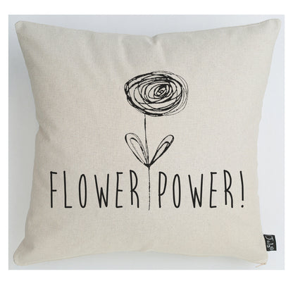 Flower Power Linen Cushion