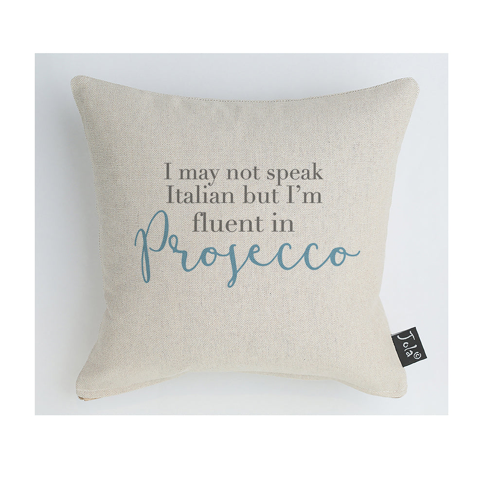 Fluent in Prosecco cushion