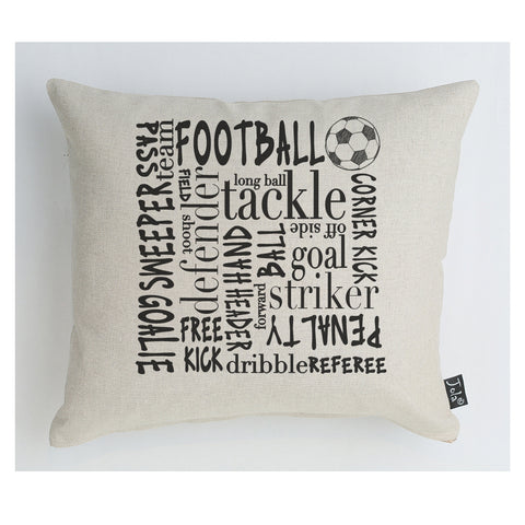 Football Typography cushion