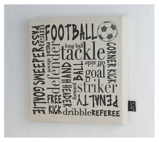 Football Typography Canvas Frame