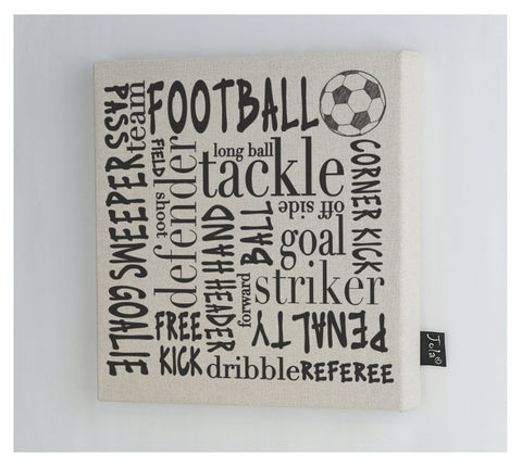 Football Typography Canvas Frame
