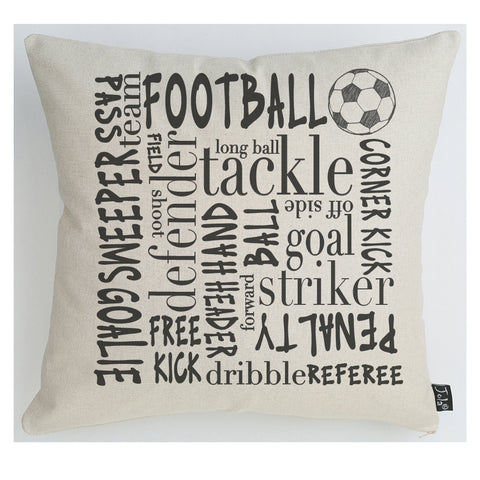 Football Typography cushion