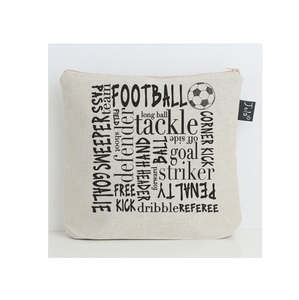 Football Typography washbag