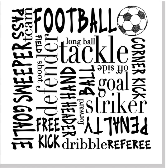 Football Typography square card