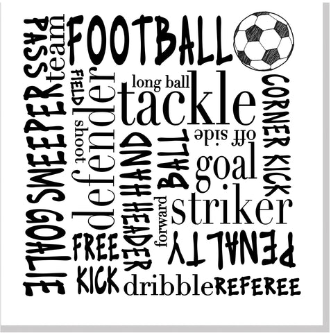 Football Typography square card