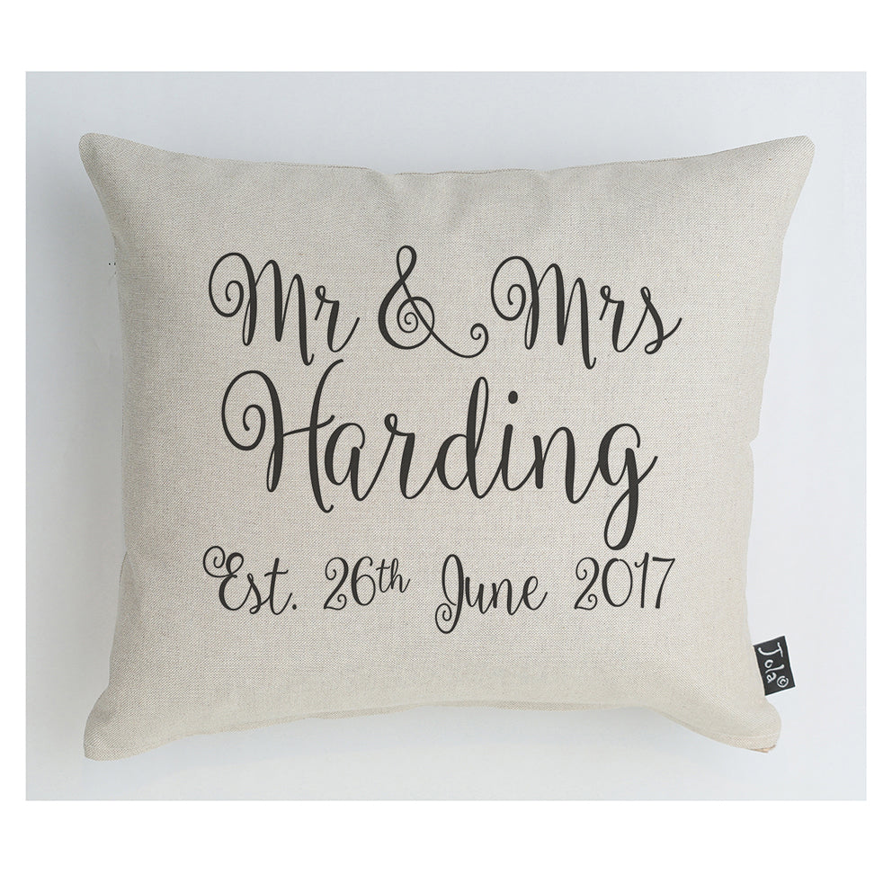 Personalised Foxwell Wedding cushion