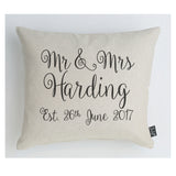 Personalised Foxwell Wedding cushion