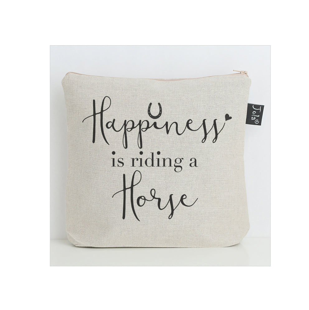 Happiness is riding a horse washbag