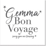 Personalised Bon Voyage square card