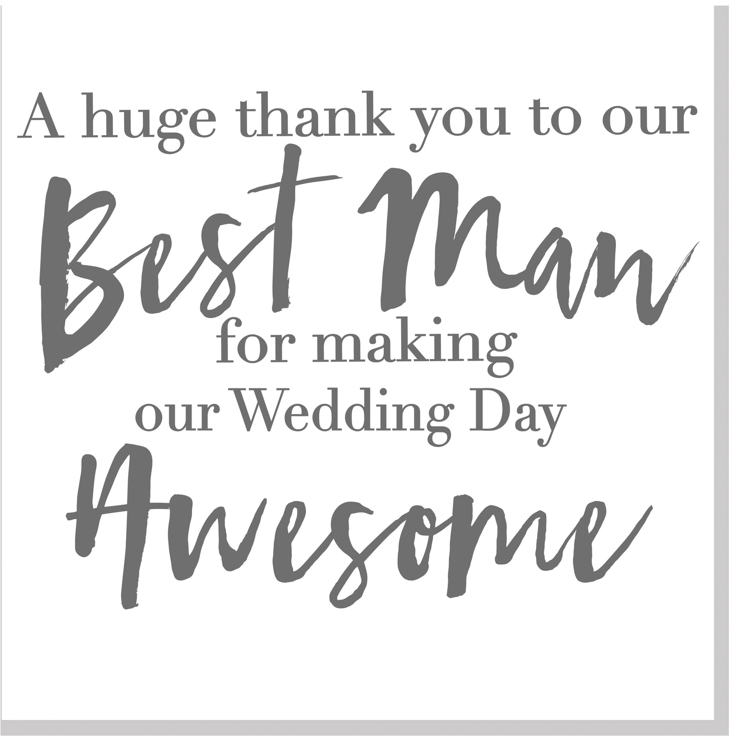 Awesome best man square card