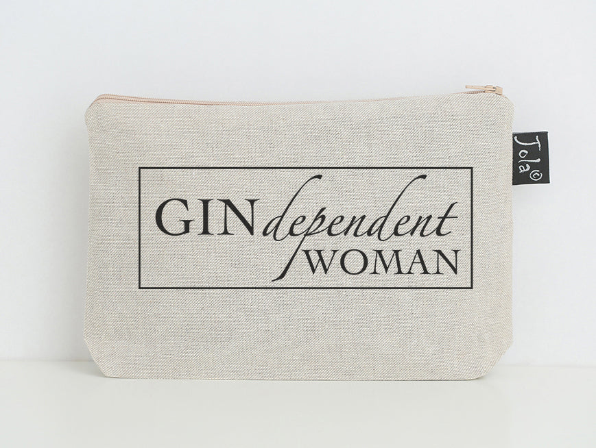 Gin Dependant woman small make up bag