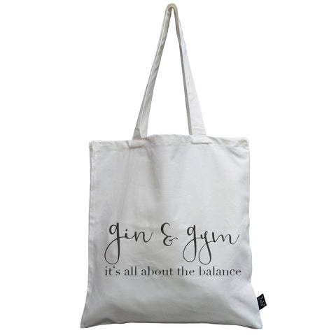 Gin or Gym canvas bag