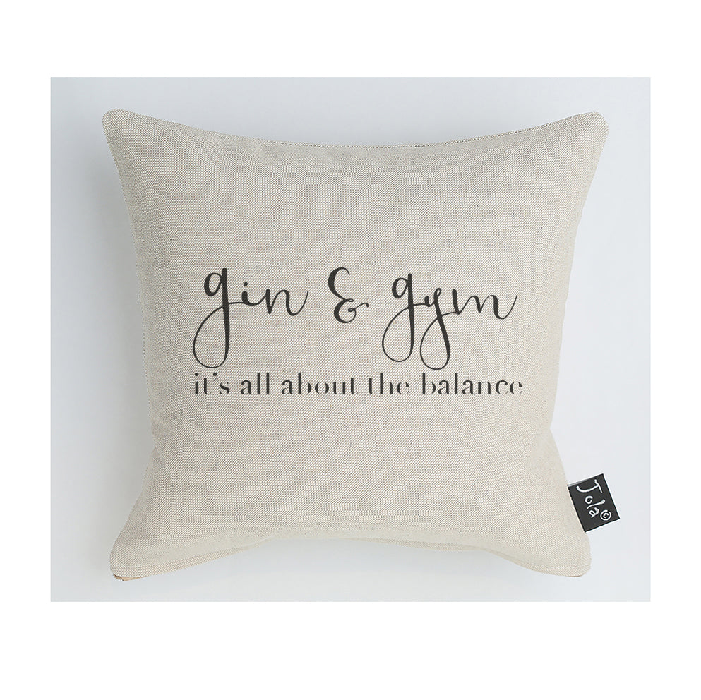 Gin & Gym cushion
