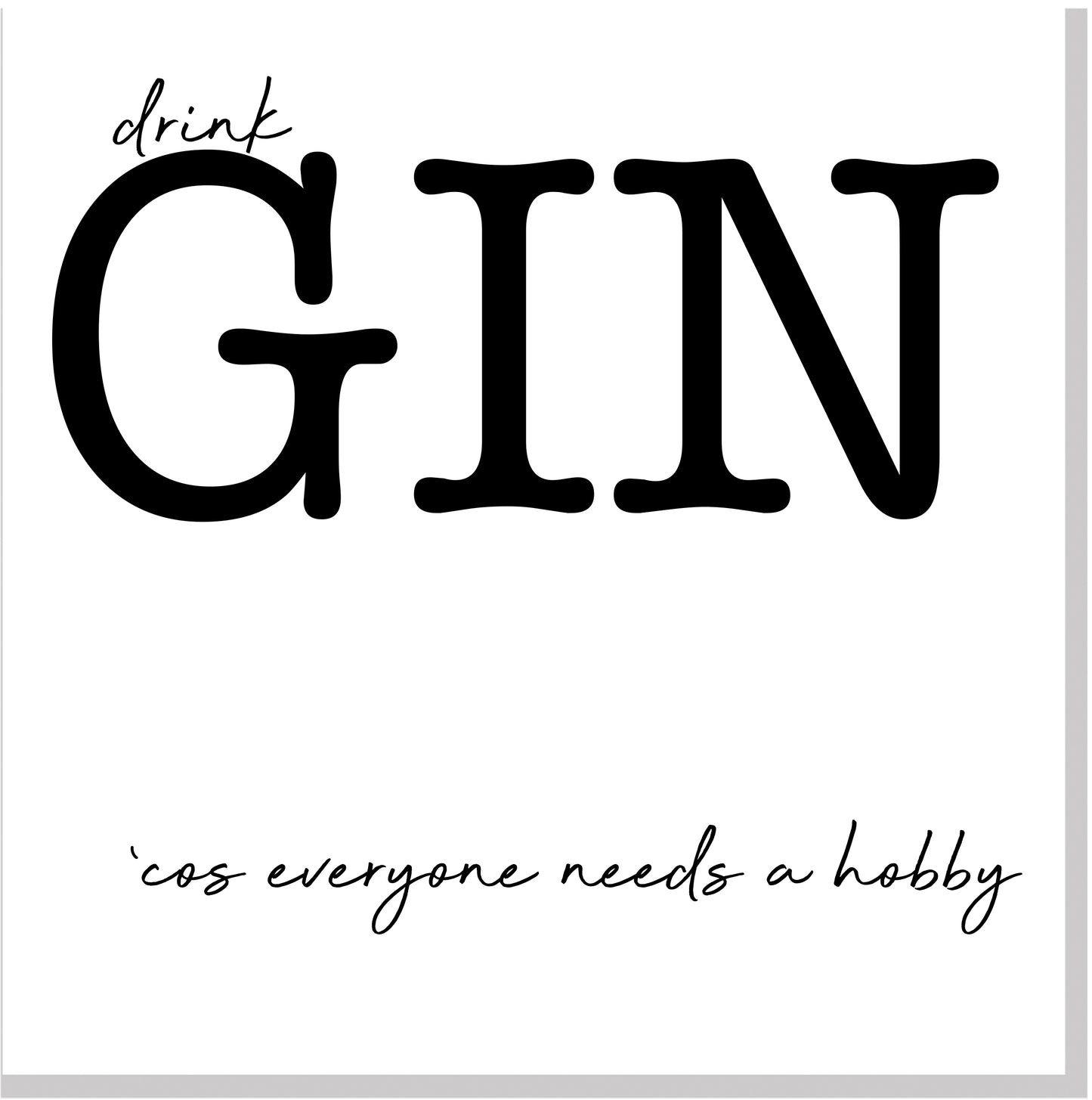 Gin Hobby square card