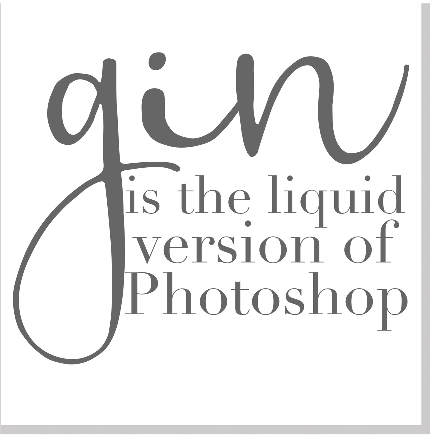 Gin Photoshop square card