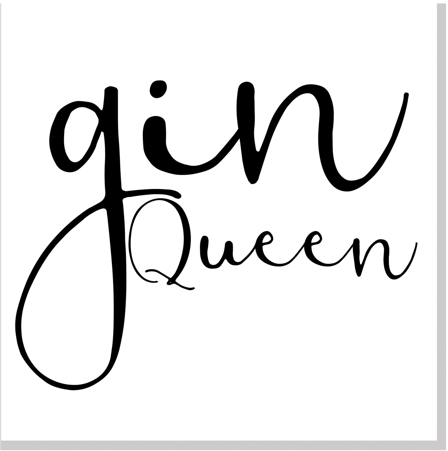 Gin Queen square card