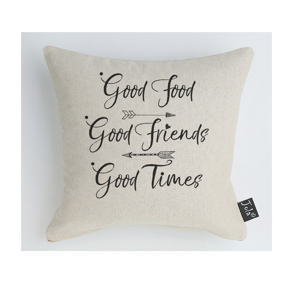 Good Food, Good Friends cushion - Jola Designs