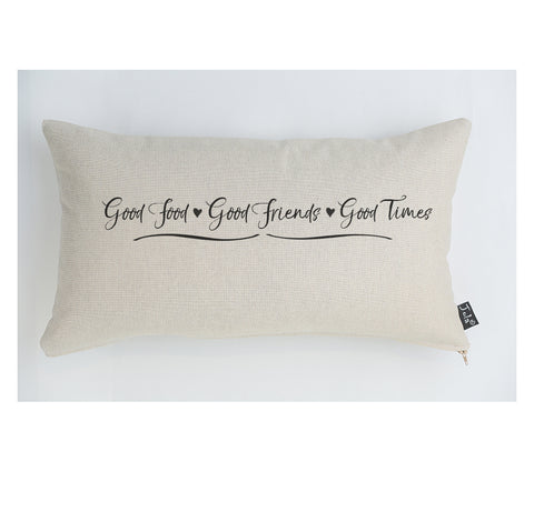 Good Food, Good Friends cushion