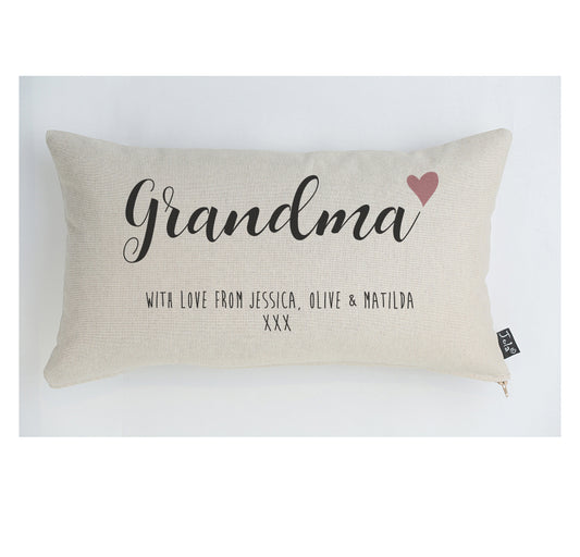 Personalised Grandma with love Cushion