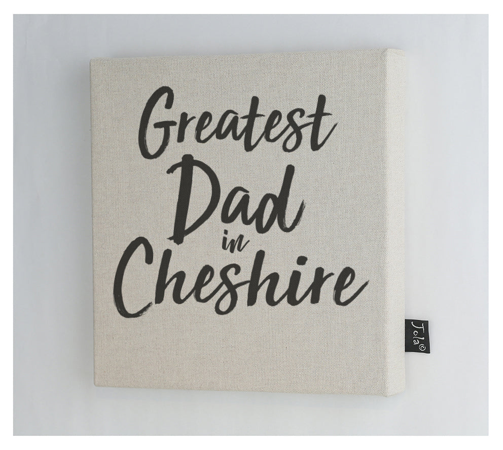Personalised Greatest Dad City Canvas Frame