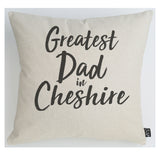Personalised Greatest Dad City cushion