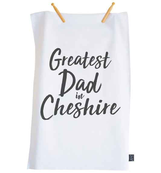 Personalised Greatest Dad City Tea Towel