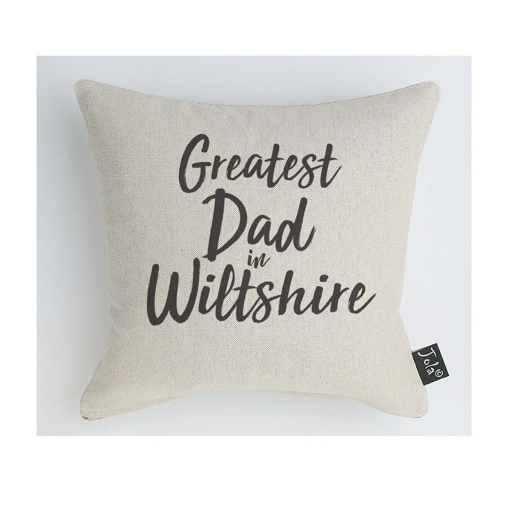 Personalised Greatest Dad City cushion