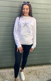 Scribble Star Oversized Cotton Mix Sweatshirt