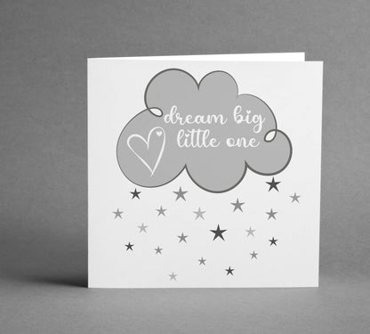 Dream Big little one, cloud square card