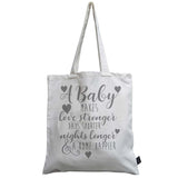 Happier Home pink heart baby canvas bag