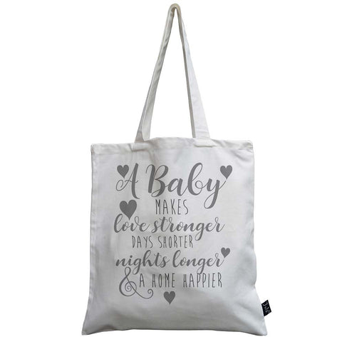 Happier Home pink heart baby canvas bag