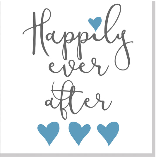 Wedding Happily Ever After Hearts square card