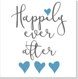Wedding Happily Ever After Hearts square card