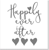 Wedding Happily Ever After Hearts square card
