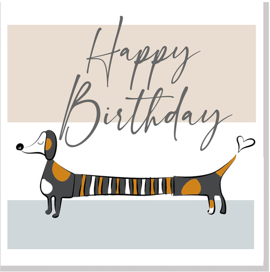 Happy Birthday Sausage Dog... square card