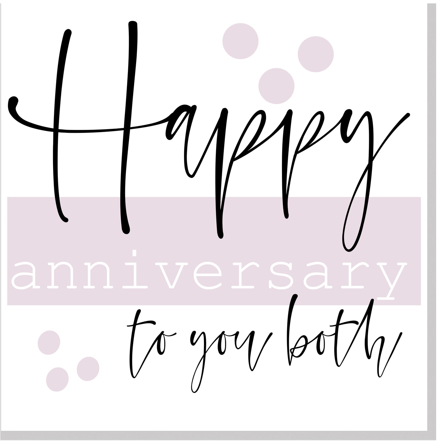 Happy Anniversary to you both blush square card